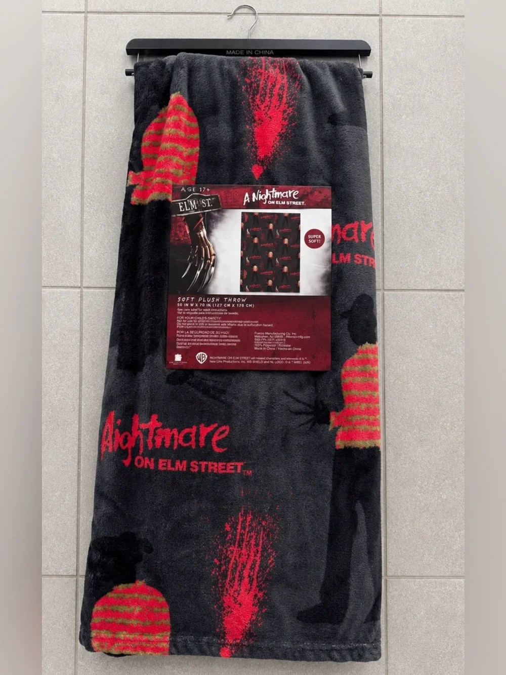 A Nightmare on Elm Street Freddy Krueger Soft Plush Throw Blanket 50x70 New